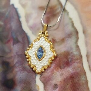 Faux Pearl Costume Jewelry Necklace Pendant